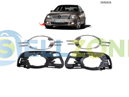 Μάσκες αλογόνου με χρωμιωμένες λωρίδες για Mercedes-Benz C-Class W204 – DMb826